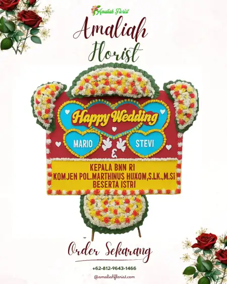 Papan Bunga Pernikahan Semampirejo